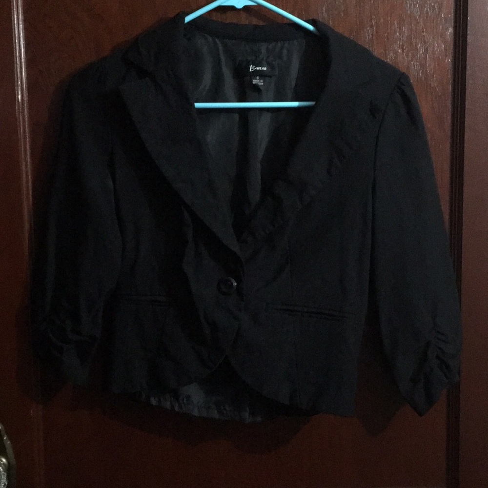 3/4 sleeve black blazer